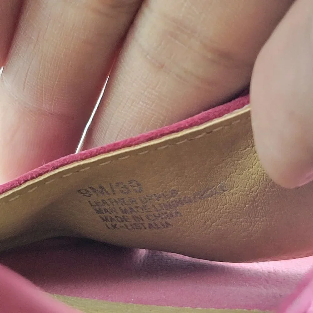 Lucky Brand Strappy Open Toe Wedges Espadilles Sandals Ankle Tie 9 Women Pink